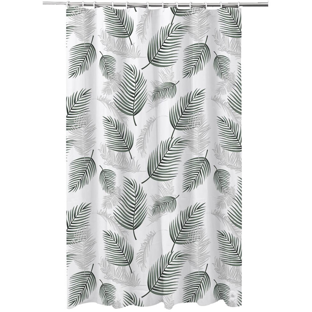 Perdea dus FRANDIS 195079, Feuilles, poliester, 180 x 200 cm, alb