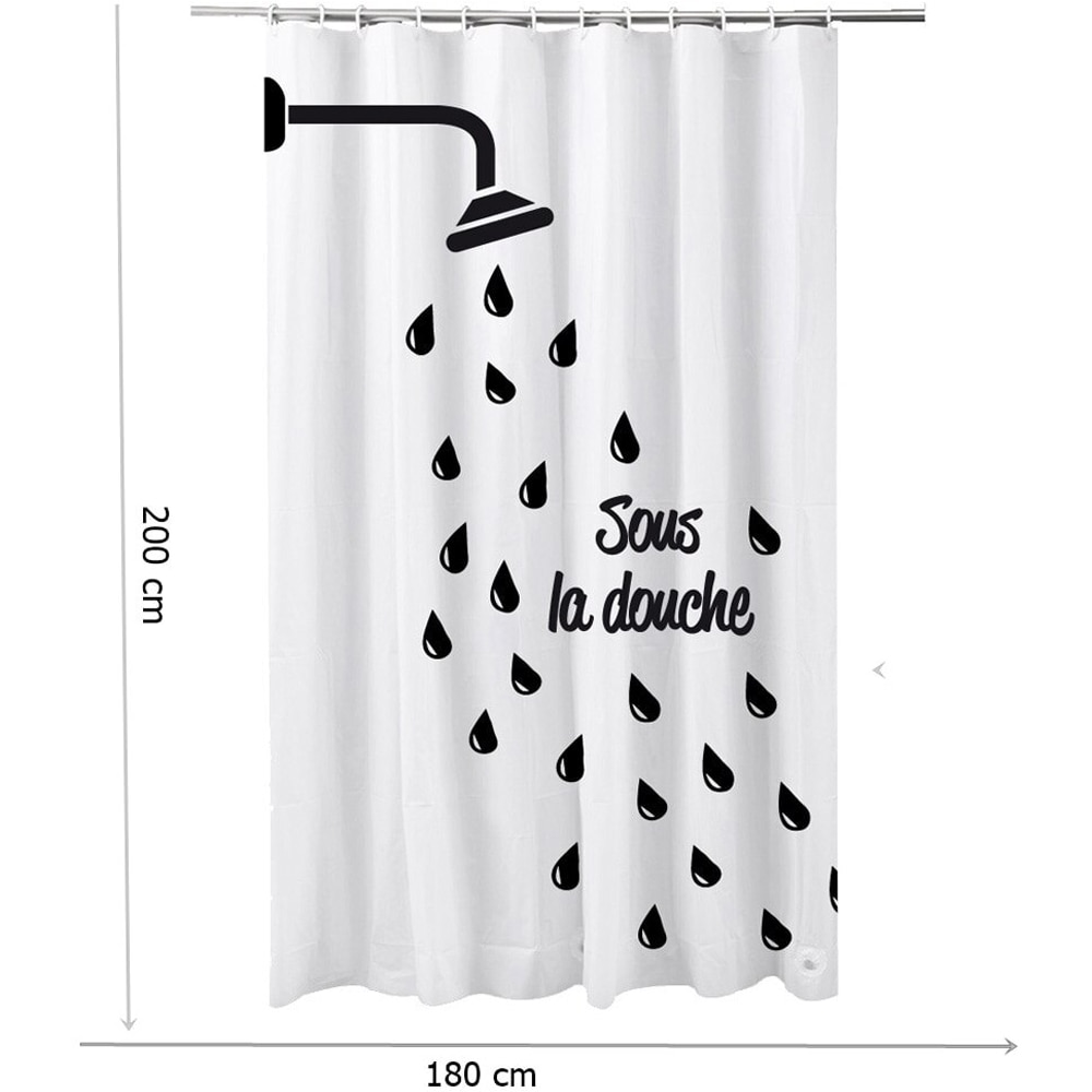 Perdea dus FRANDIS 195071, poliester, 180 x 200 cm, alb