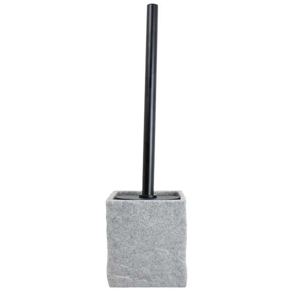 Set perie toaleta FRANDIS 196667, aspect piatra, gri