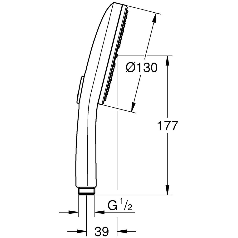 Para dus GROHE Spa Aqua 101676DL00, 130 mm, 3 functii, cupru