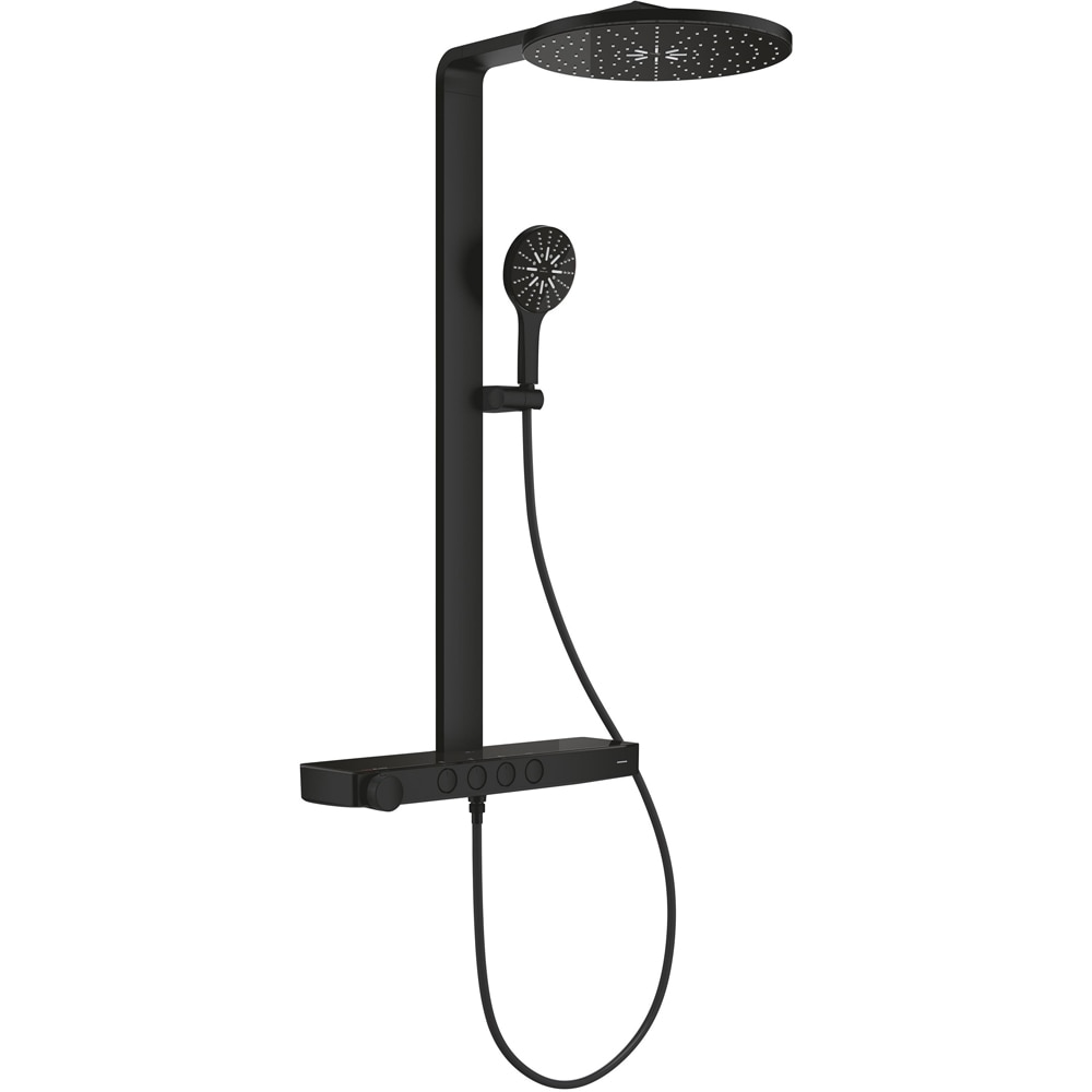 Sistem dus GROHE Rainshower Aqua Pure 101680KF00, termostat, 3 functii, negru