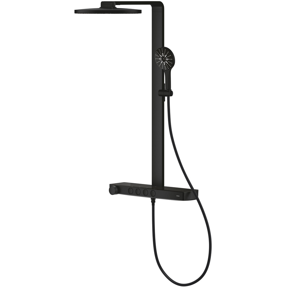 Sistem dus GROHE Rainshower Aqua Pure 101680KF00, termostat, 3 functii, negru