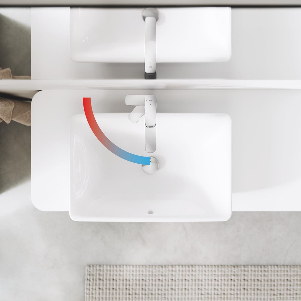 Baterie lavoar GROHE Cubeo 1017290000, marimea XL, alama, crom