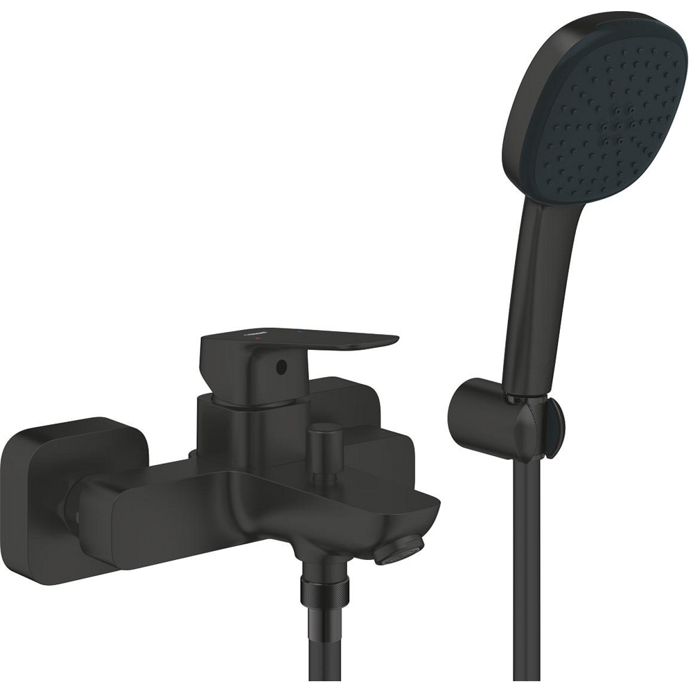 Baterie cada GROHE Cubeo 1018142430, aparenta, set dus, alama, negru