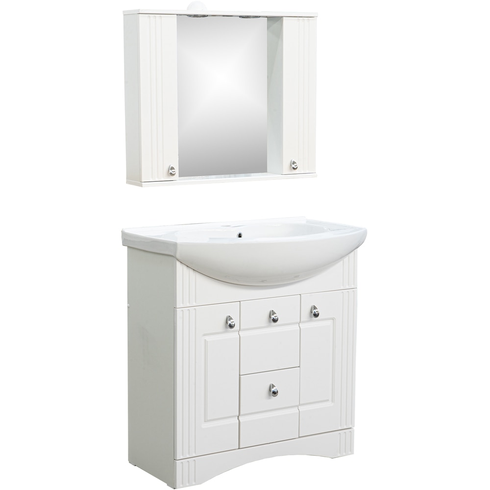 Oglinda baie cu dulap SANITOP Algo, 100 x 20 x 73 cm, iluminare LED, alb