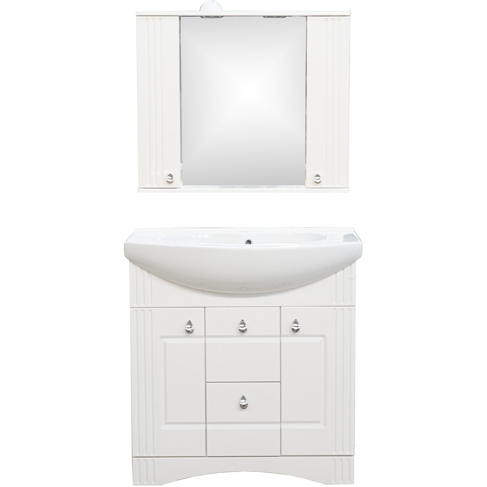 Oglinda baie cu dulap SANITOP Algo, 100 x 20 x 73 cm, iluminare LED, alb