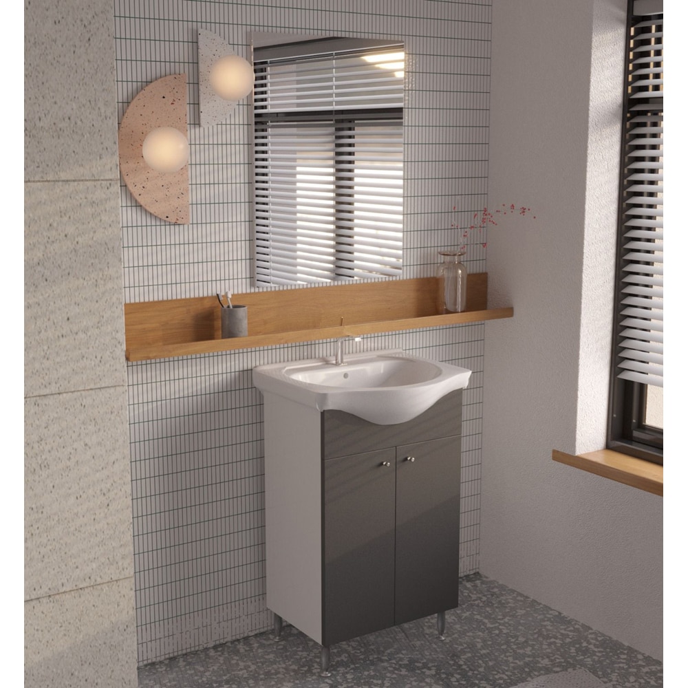 Set mobilier baie SANITOP Joy, 60 cm, gri