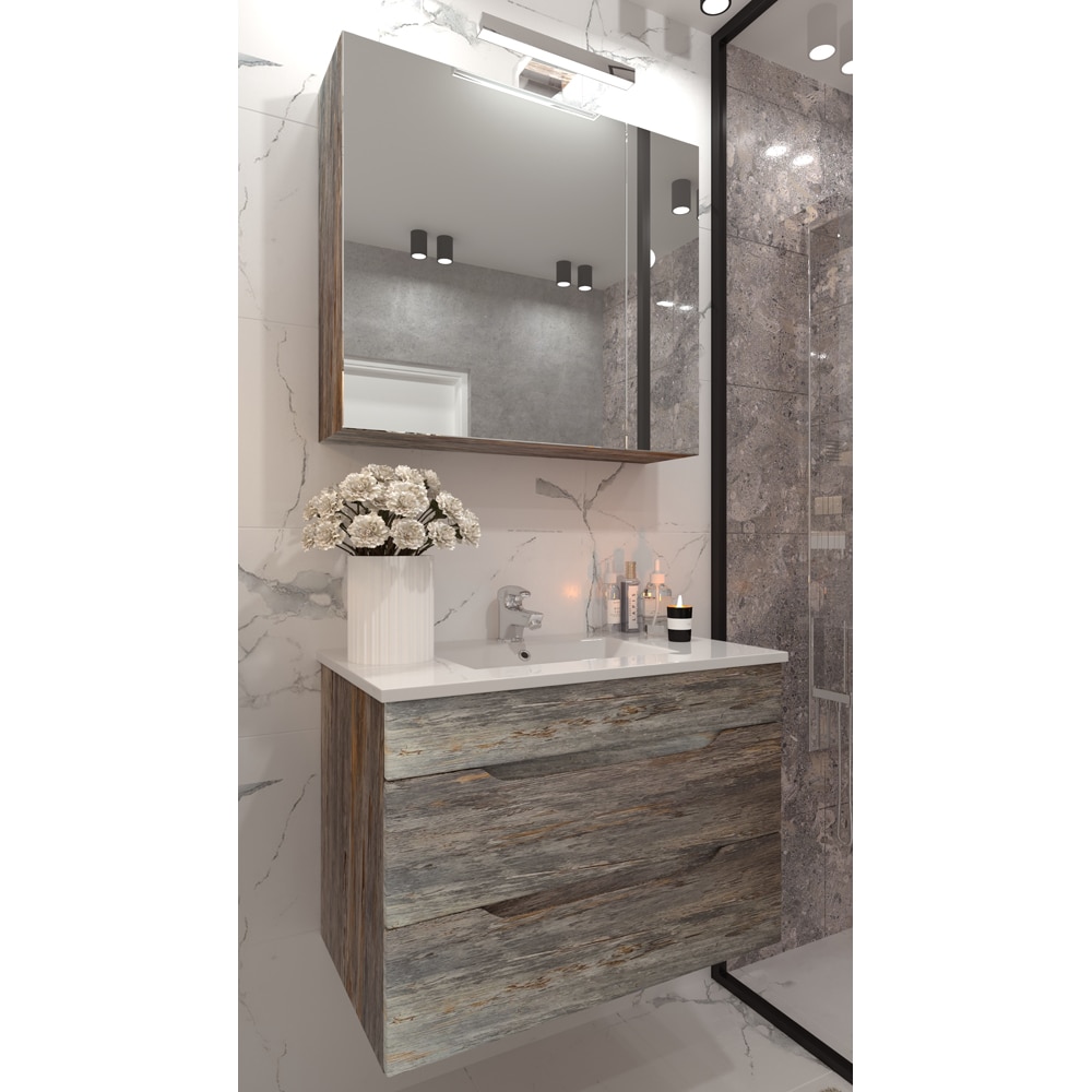 Set masca si lavoar SANITOP Mephisto, 70 x 46 x 55 cm, rustic