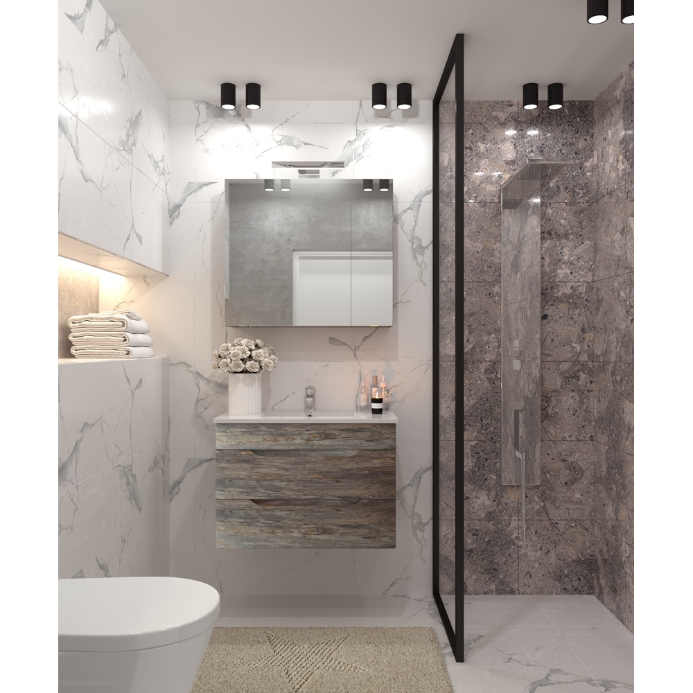 Set masca si lavoar SANITOP Mephisto, 70 x 46 x 55 cm, rustic