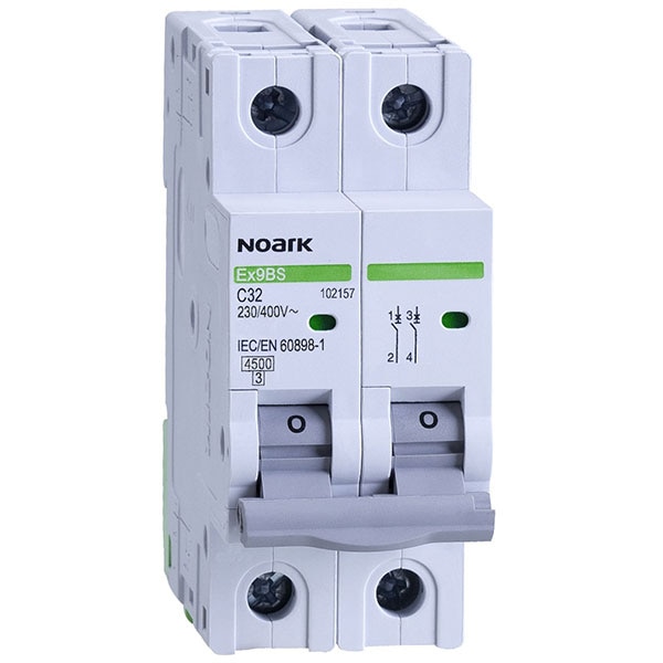 Siguranta automata modulara NOARK 102157, 2P, 32A, curba C