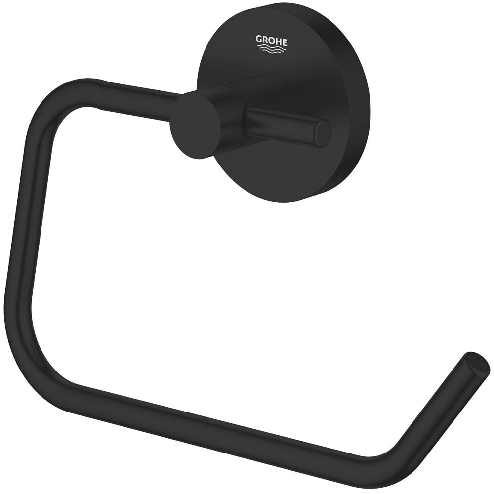 Suport hartie igienica GROHE Essentials 1024722430, metal, negru