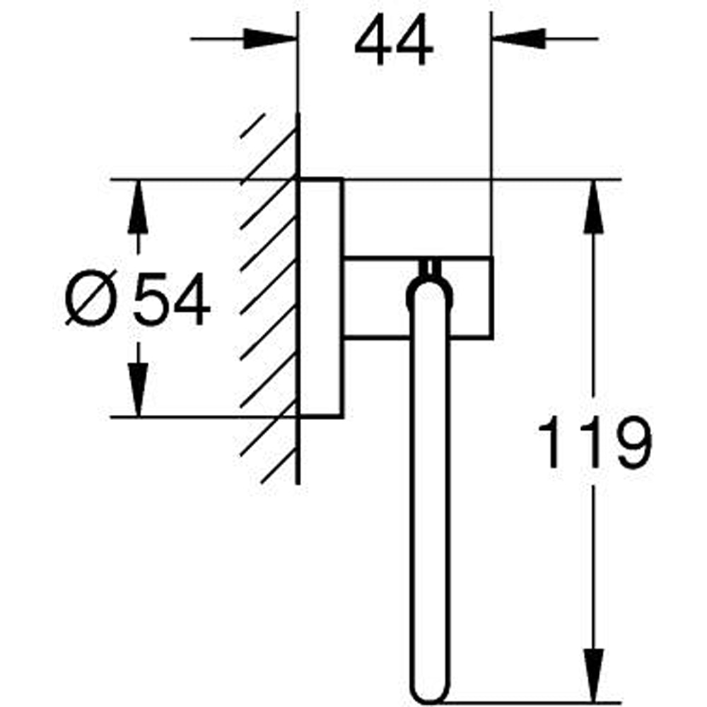 Suport hartie igienica GROHE Essentials 1024722430, metal, negru