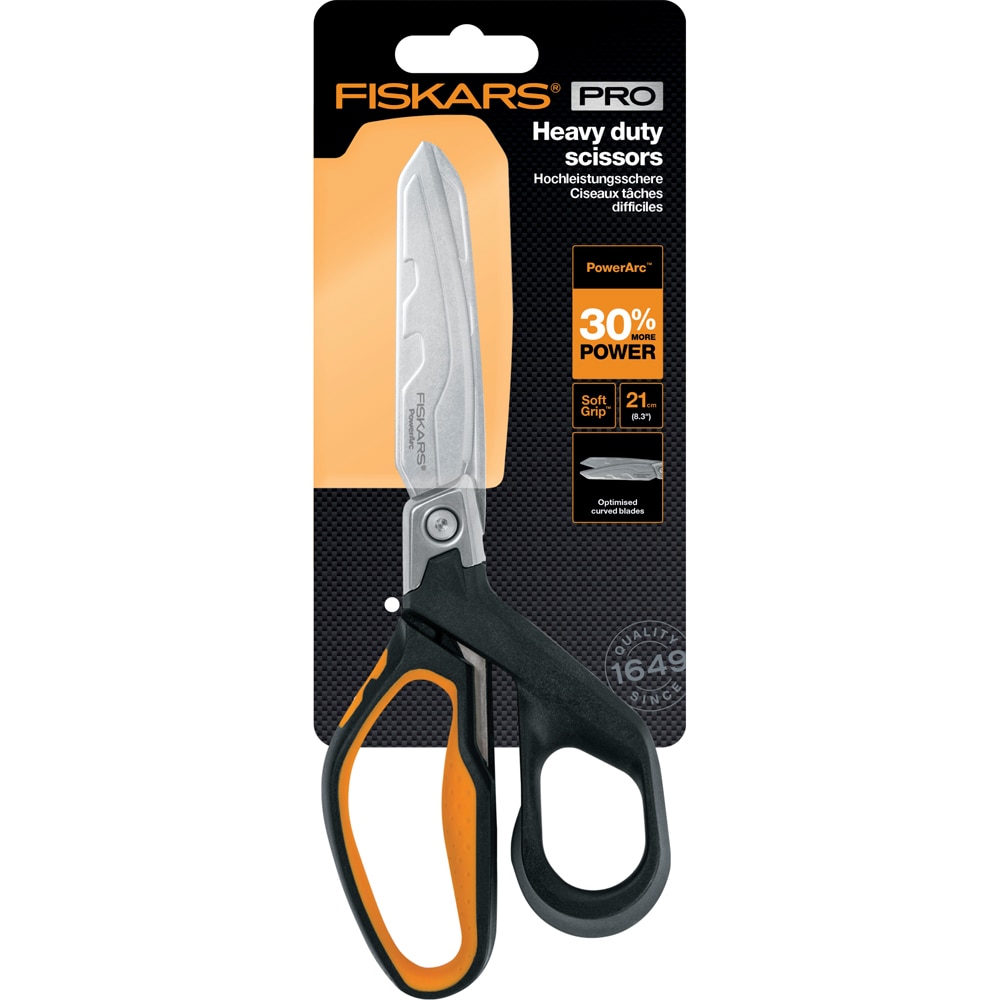 Foarfeca FISKARS PowerArc, 21cm, otel inoxidabil, negru