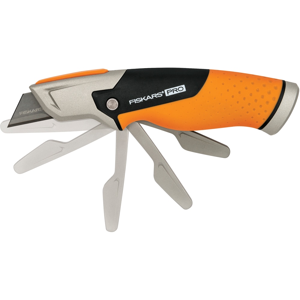 Cutit utilitar FISKARS CarbonMax, lama fixa, metal, negru