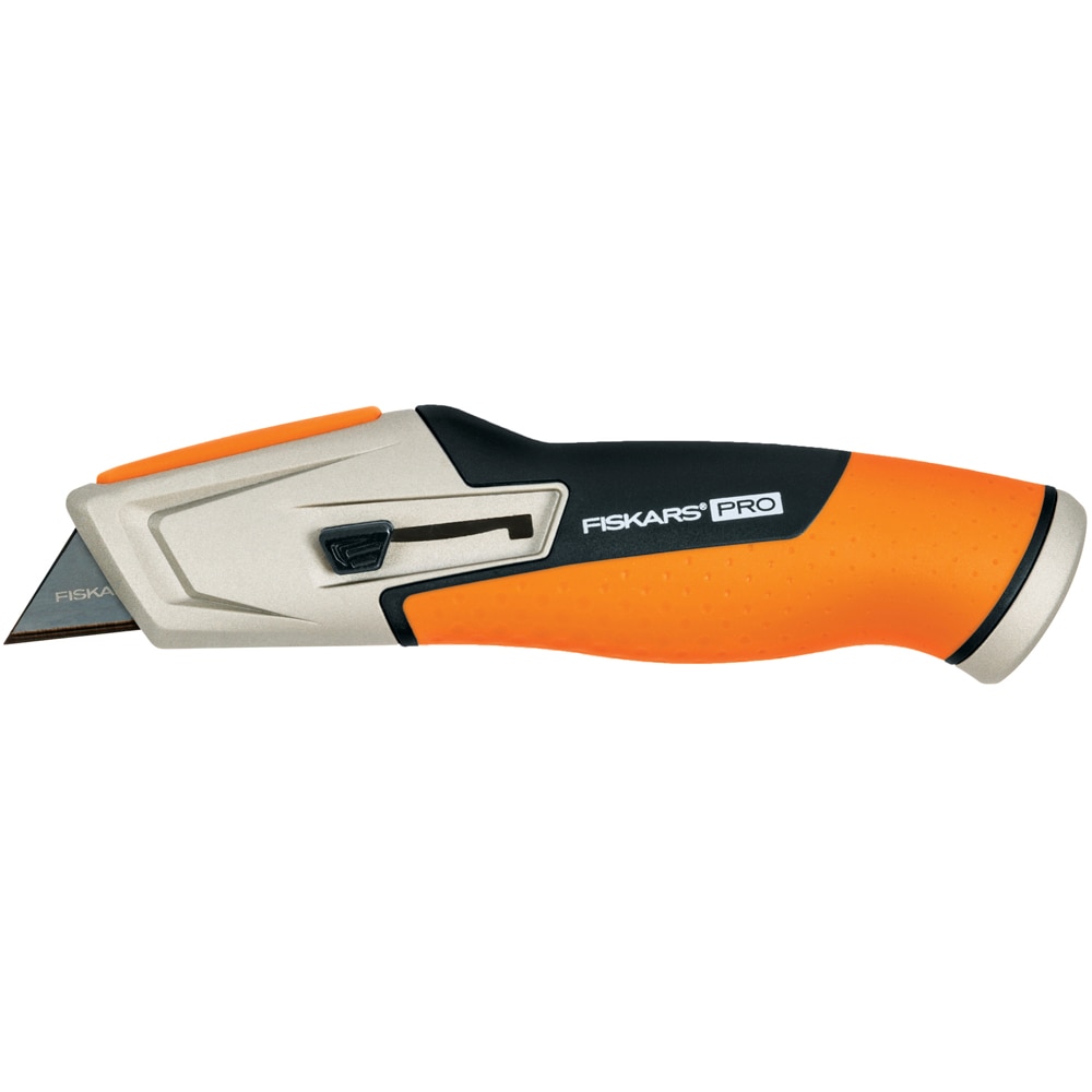 Cutit utilitar FISKARS CarbonMax, lama retractabila, metal, negru
