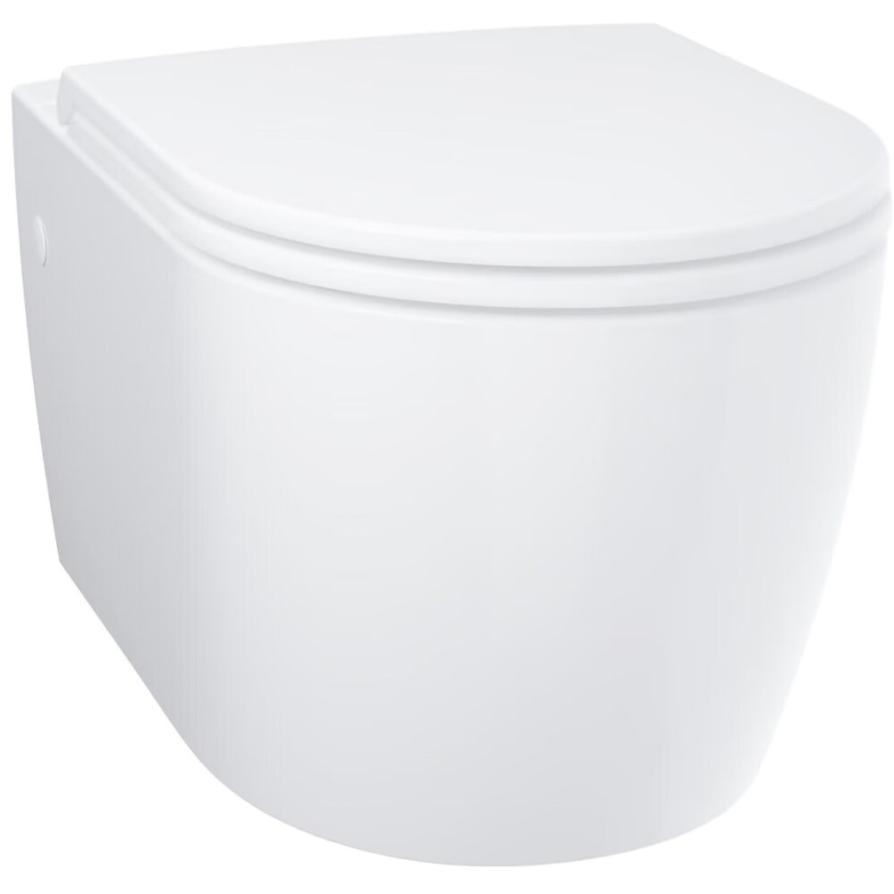 Vas WC suspendat GROHE Start Round 103848SH00, ceramica, 36.4 x 54.3 x 41 cm, capac SoftClose, alb