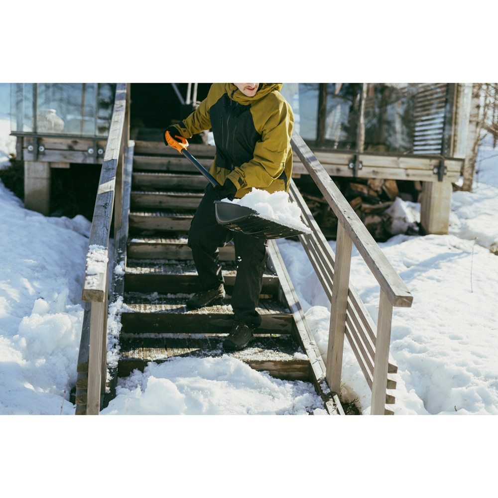 Lopata zapada FISKARS Solid, 132cm, aluminiu, negru-portocaliu