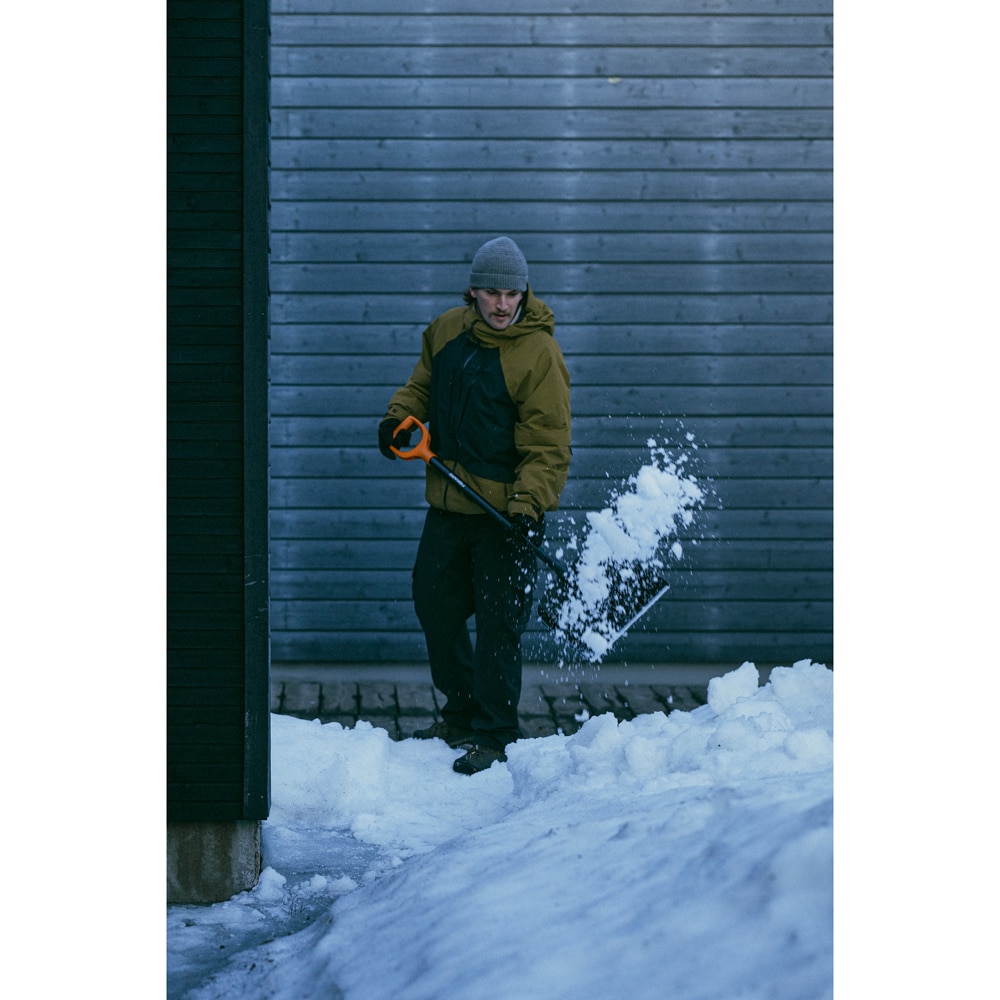 Lopata zapada FISKARS Solid, 132cm, aluminiu, negru-portocaliu