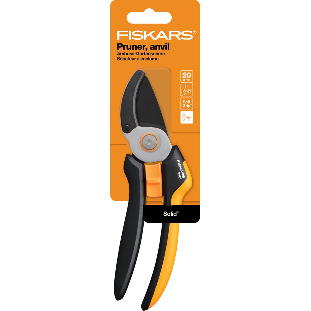 Foarfeca FISKARS Solid, marimea L, nicovala P361, otel, negru
