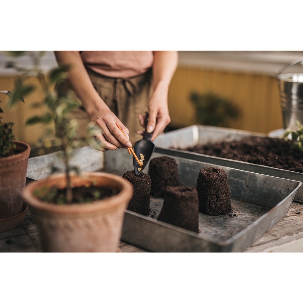 Plantator FISKARS Solid, plastic, negru