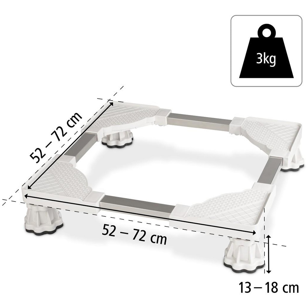 Cadru sustinere pentru masina de spalat rufe XAVAX 110232, metal, alb