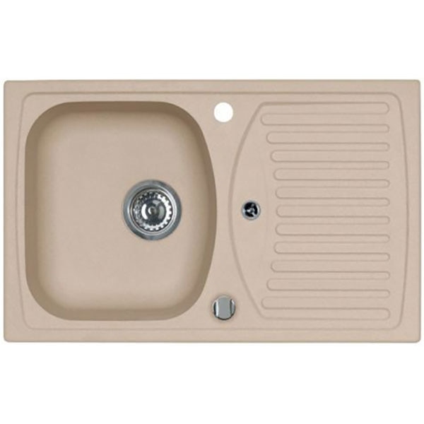 Chiuveta bucatarie ALVEUS Record 30, 1 cuva, picurator reversibil, compozit granit, bej