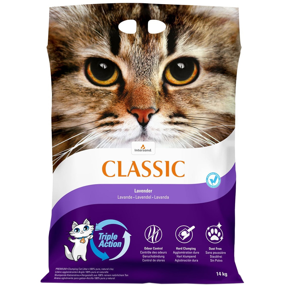 Nisip pentru litiera INTERSAND Classic Lavanda, 14 kg