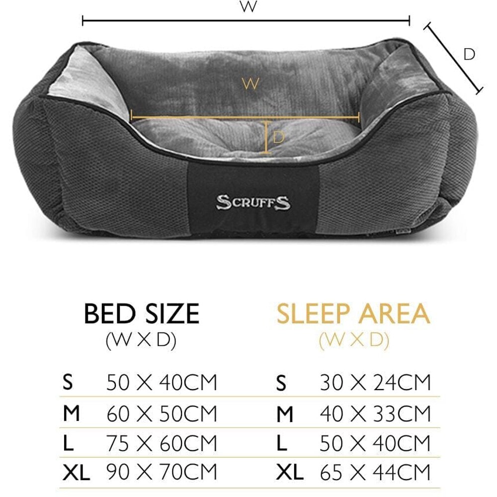 Culcus pentru caini SCRUFFS Chester, 75 x 60 x 18 cm, gri
