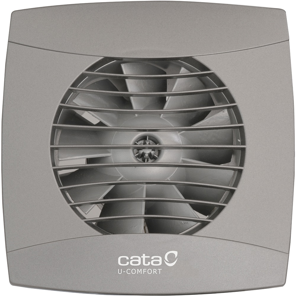 Ventilator baie cu timer CATA UC-10, 8 W, 98 mm, clapeta antiretur, argintiu