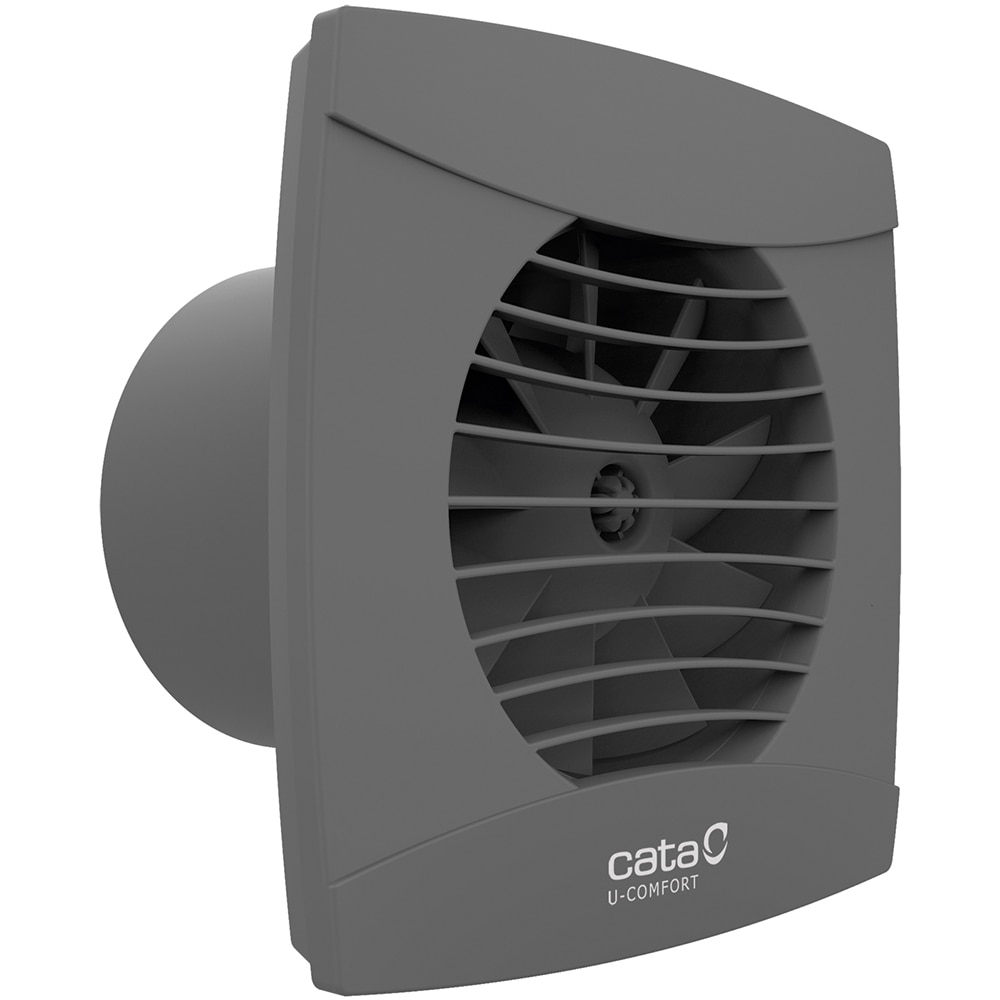 Ventilator baie cu timer CATA UC-10, 8 W, 98 mm, clapeta antiretur, argintiu