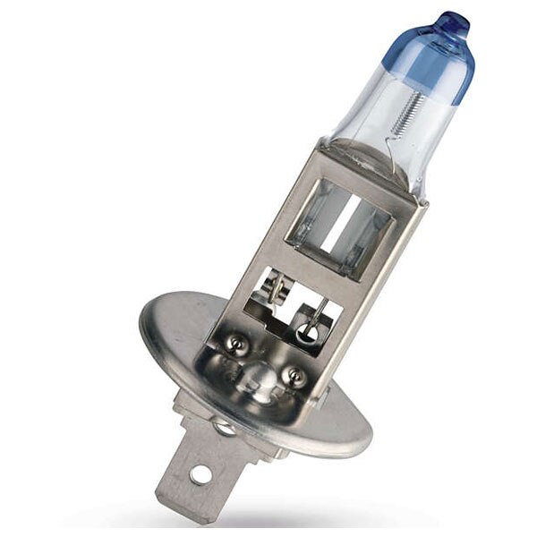 Bec auto far halogen PHILIPS H1 Vision Plus+60%, 12V, 55W, P14.5S, set 2 bucati