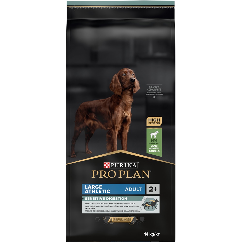 Hrana uscata pentru caini PURINA PRO PLAN Sensitive Digestion Large Athletic, Adult, Miel, 14 kg
