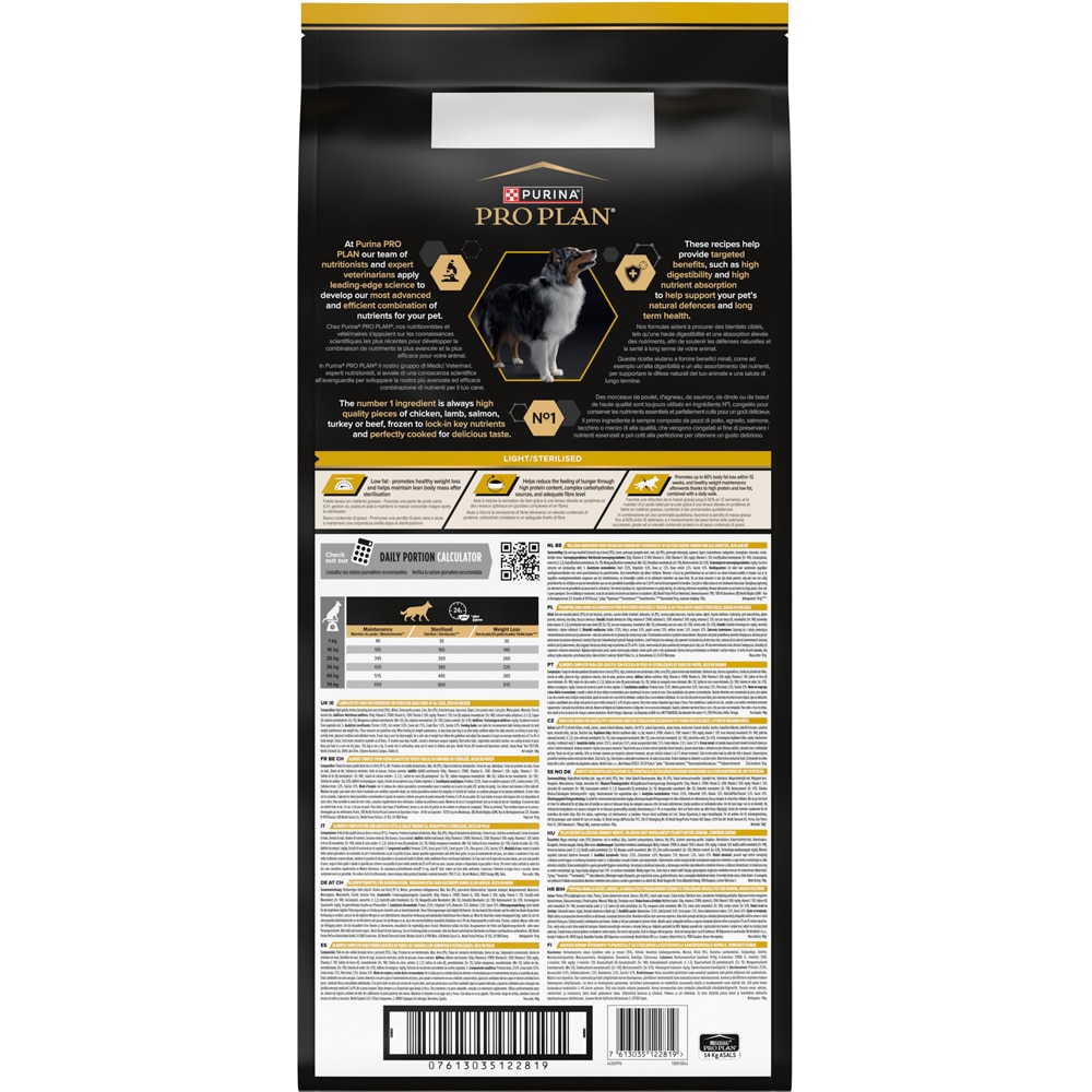 Hrana uscata pentru caini PURINA PRO PLAN Sterilised, Adult, Pui, 14 kg