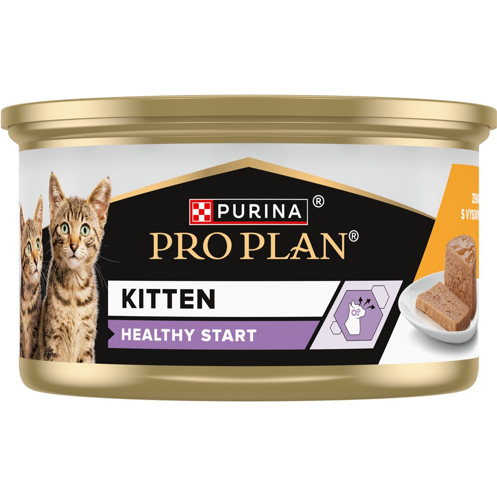 Hrana umeda pentru pisici PURINA PRO PLAN Healthy Start, Junior, Pui, 24 x 85 g