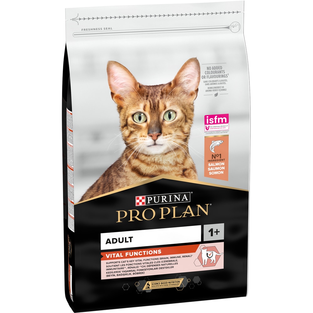 Hrana uscata pentru pisici PURINA PRO PLAN Vital Functions, Adult, Somon, 10 kg