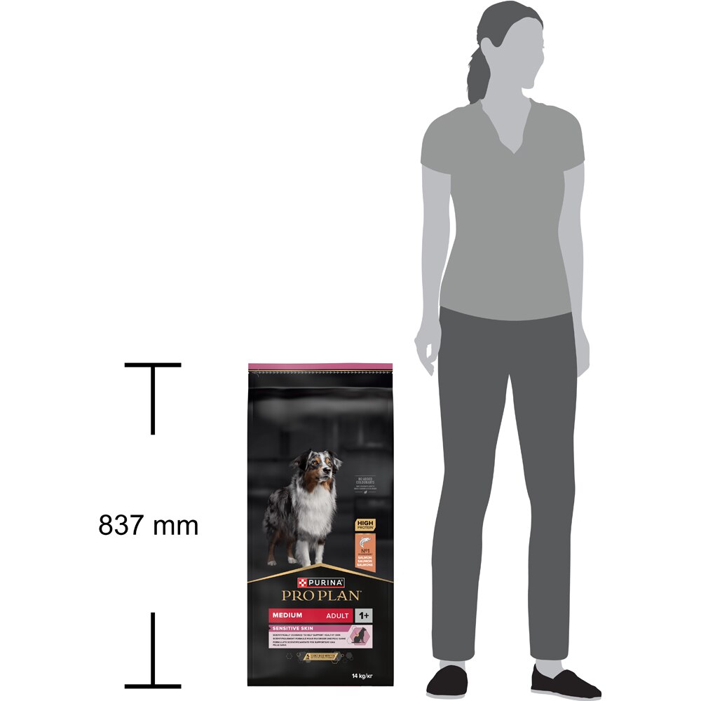 Hrana uscata pentru caini PURINA PRO PLAN Sensitive Skin Medium, Adult, Somon, 10 kg
