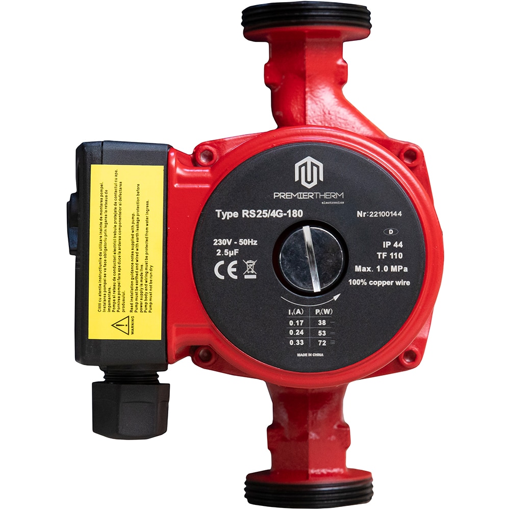 Pompa circulatie apa PREMIERTHERM RS 25/4G 180, 72W, 2.6 mc/h, 10 bar, 180 mm