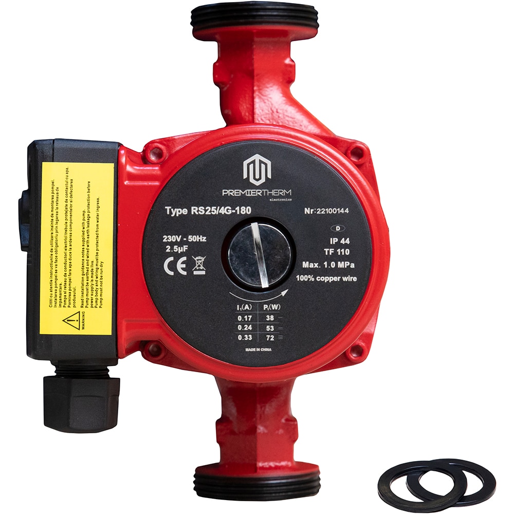 Pompa circulatie apa PREMIERTHERM RS 25/4G 180, 72W, 2.6 mc/h, 10 bar, 180 mm