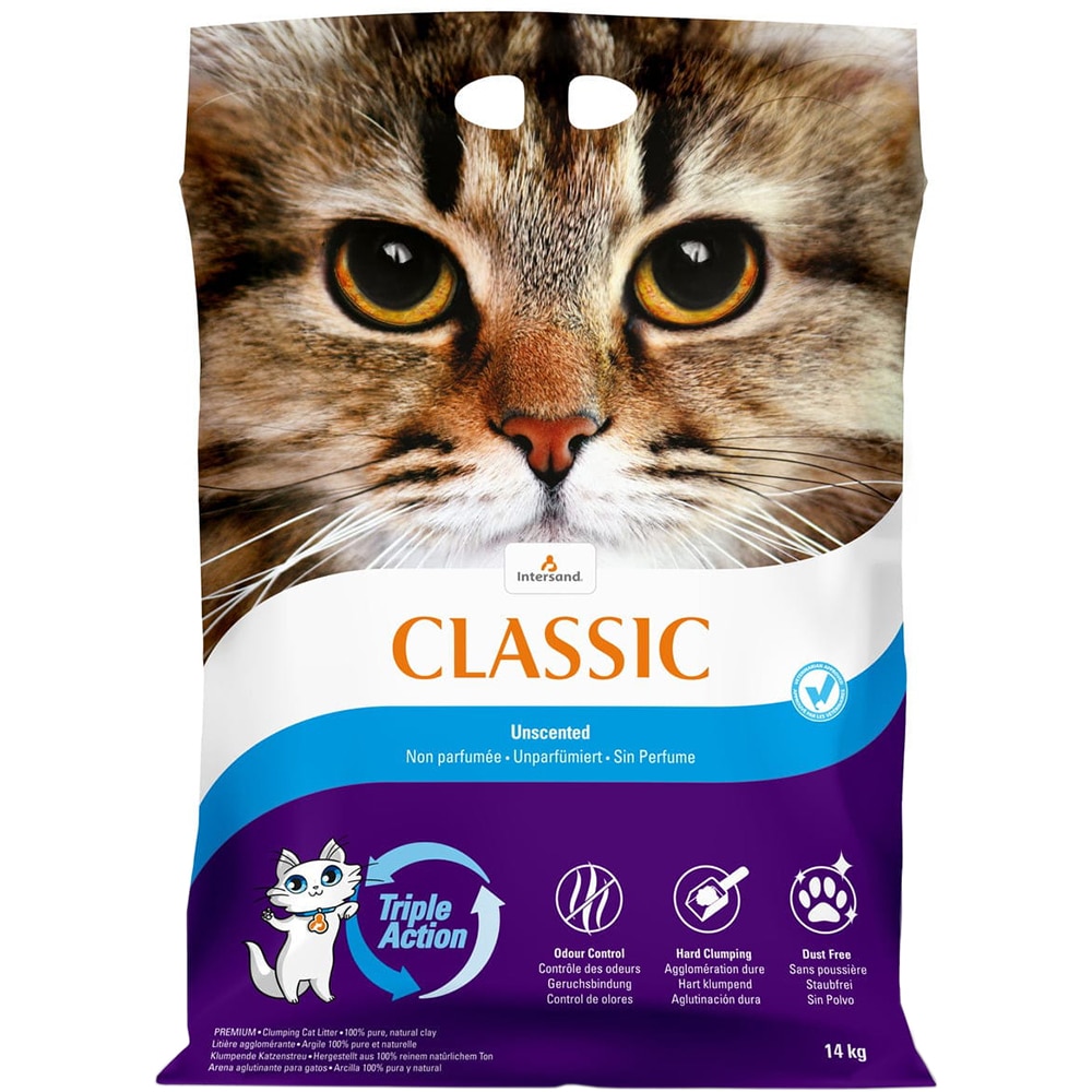 Nisip pentru litiera INTERSAND Classic, 14 kg