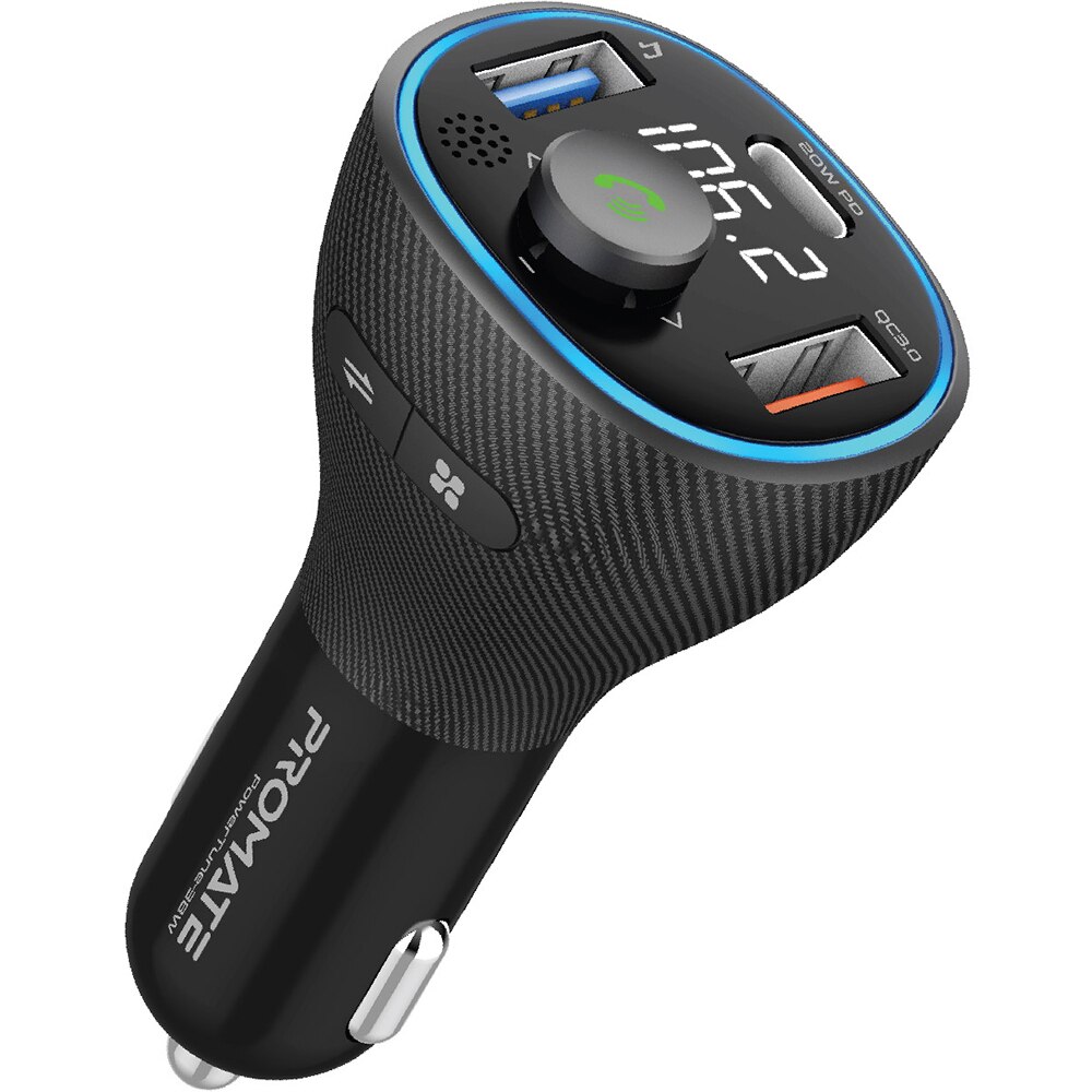 Modulator FM PROMATE PowerTune-38W, Bluetooth, USB, negru