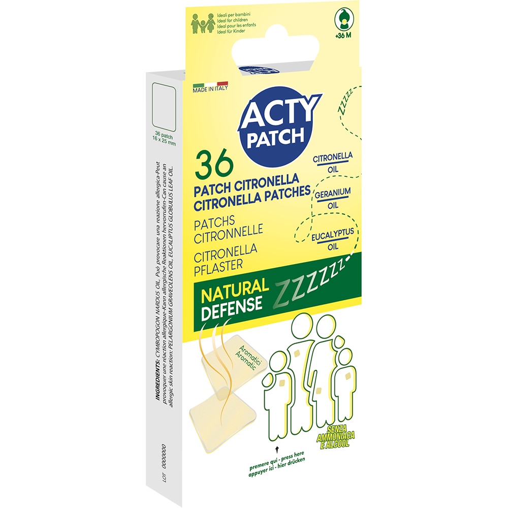 Plasturi aromatici PHARMADOCT Acty Patch, citronella, 36 buc