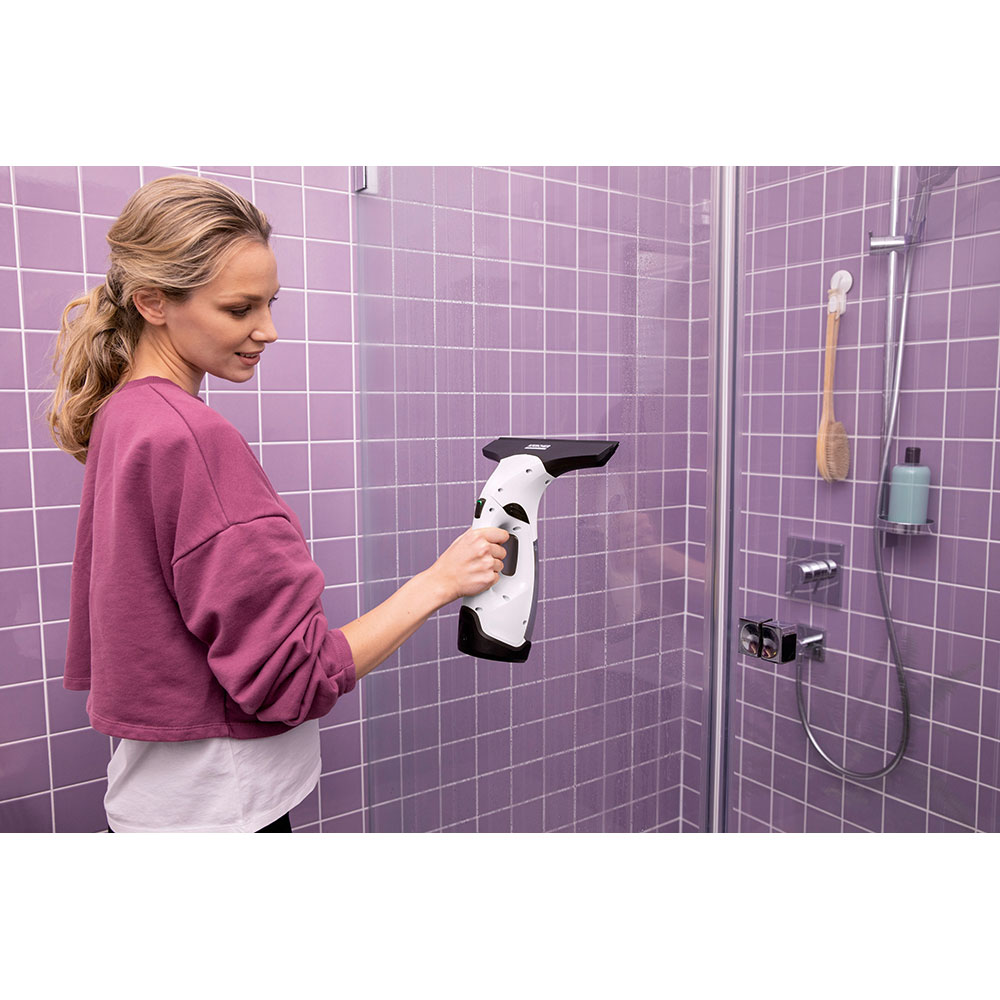 Aspirator geamuri KARCHER WV 2 Plus D500, 0.15l, 3.6V, autonomie max 35 min, alb-negru