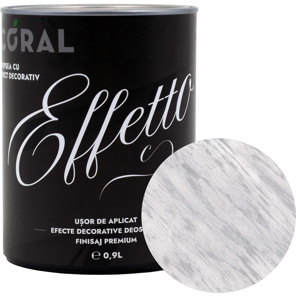 Vopsea decorativa CORAL Effetto, Velia, 0.9L