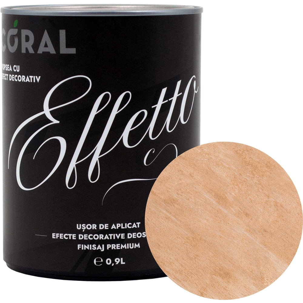 Vopsea decorativa CORAL Effetto, Centocelle, 0.9L