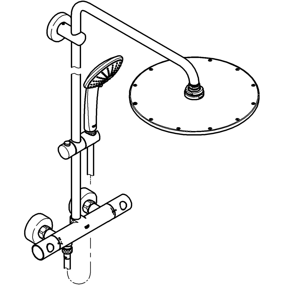 Sistem dus GROHE Euphoria 310 26075DA0, termostat, 3 functii, cupru
