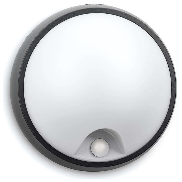 Aplica exterior PHILIPS myGarden 8718696125953, 3.5W, 320lm, senzor de miscare, alb-negru