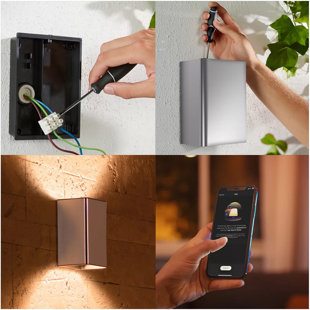 Aplica LED PHILIPS HUE Resonate, 15.8W, 1180lm, IP44, negru