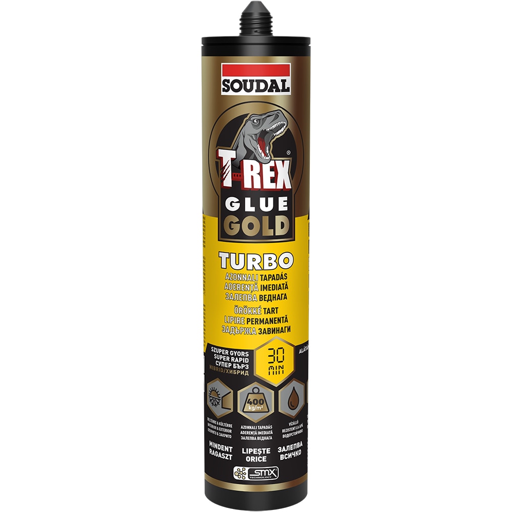 Adeziv universal SOUDAL T-Rex Glue Gold Turbo, 290ml