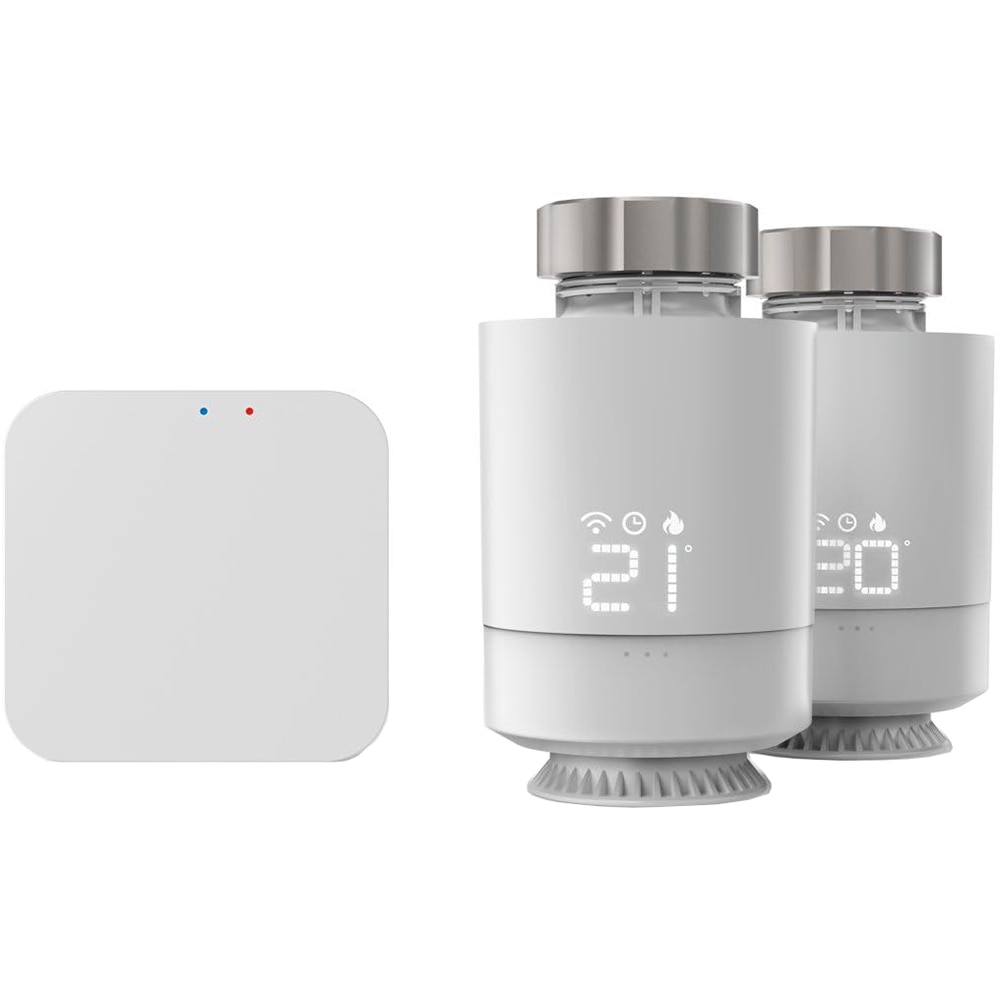 Set control incalzire HAMA 176662, 2 termostate, unitate de control, Wi-Fi, alb
