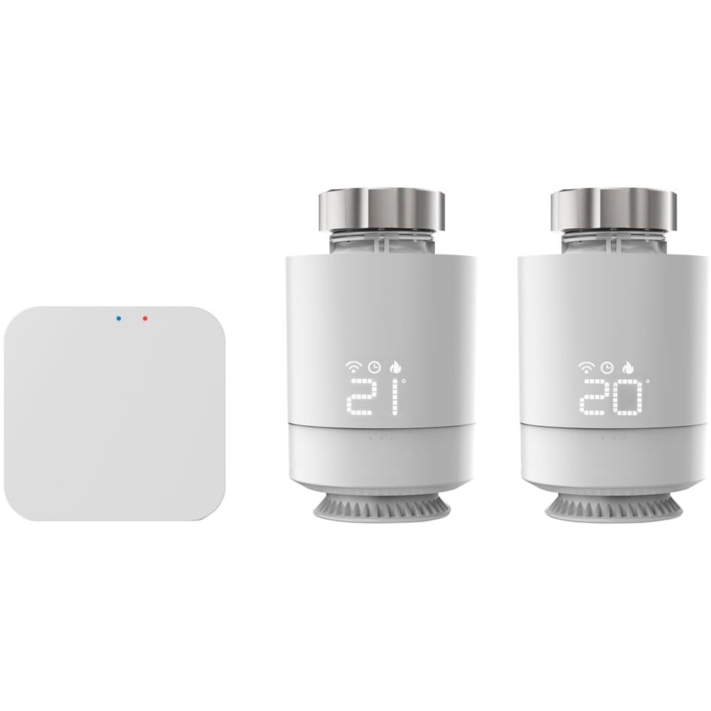 Set control incalzire HAMA 176662, 2 termostate, unitate de control, Wi-Fi, alb